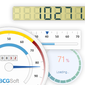 BCGConttrolBar for MFC: Gauges
