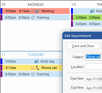 BCGConttrolBar for MFC: Calendar (Planner) control